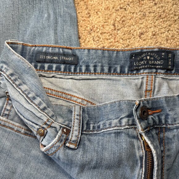 Lucky Brand Light Blue W34 L30 Denim 221 Original Straight Jeans - Picture 3 of 13